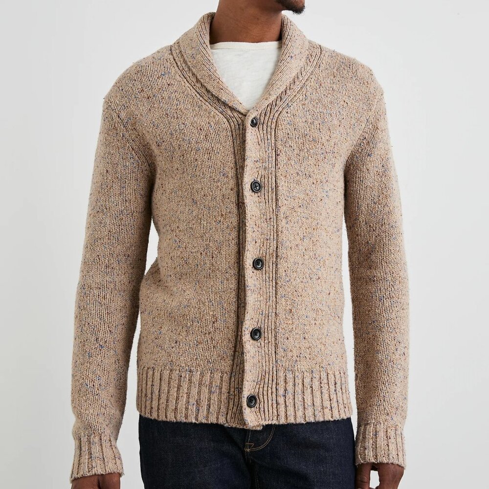NWT Rails  Men's Corden Cardigan Sweater Oatmeal Speckle size 2X
